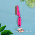 Cleaning Pink Handle Stainless Flea Pet Grooming Comb